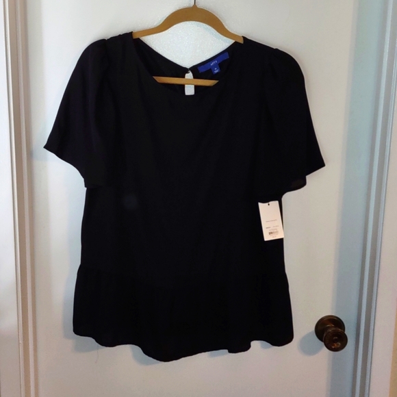 NWT Apt9 medium black blouse - Picture 1 of 5